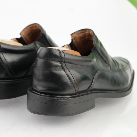 Florsheim Men Bogan Loafer Size 8.5 D Black Leather Split Toe Slip On Dress Shoe - Picture 3 of 11